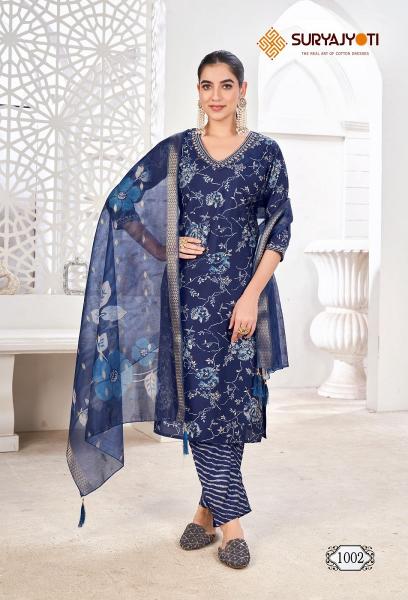 Suryajyoti Karla Vol-1 – Kurti Pant With Dupatta - Wholesale Catalog