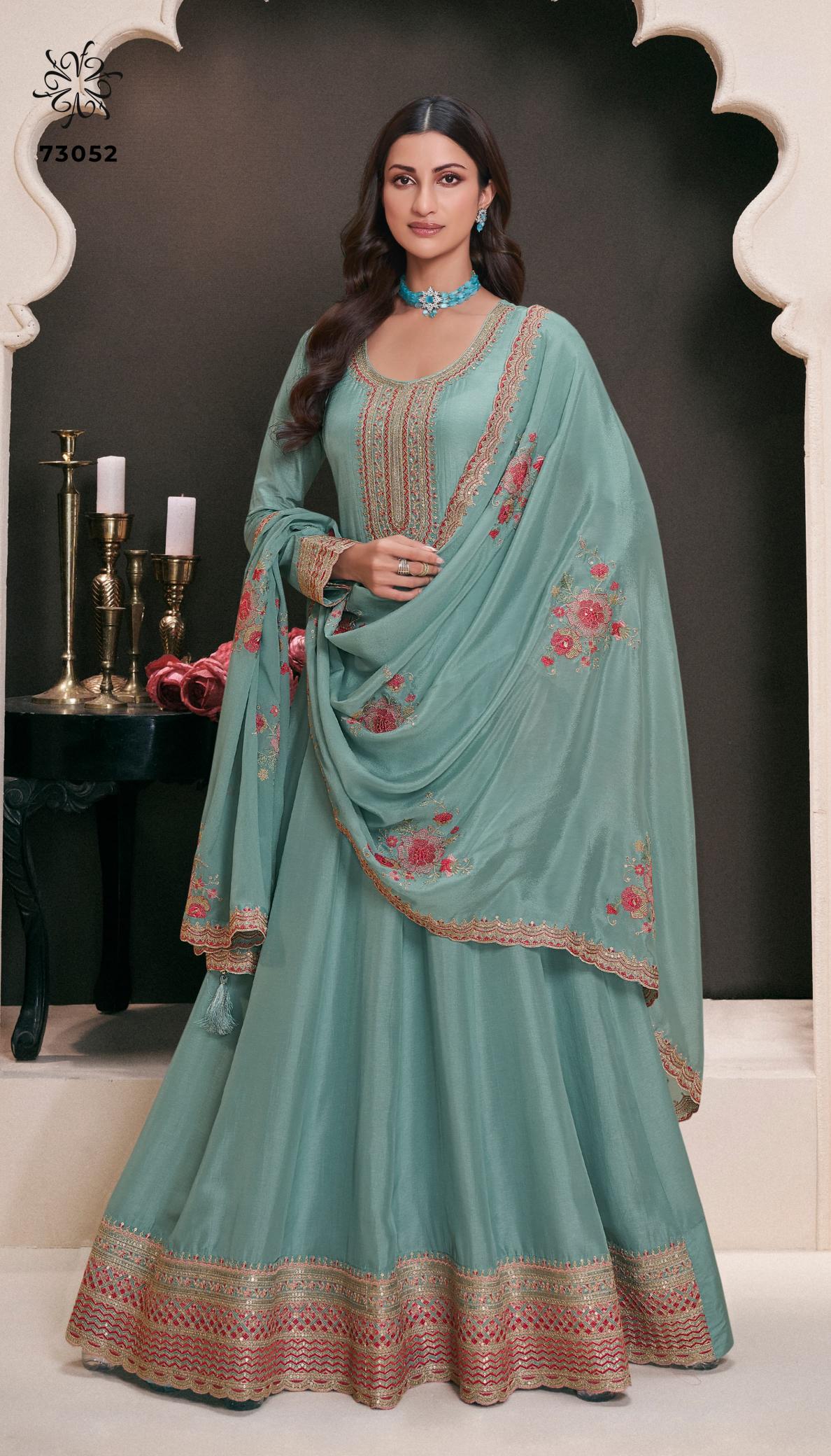 Vinay Kuleesh Naaz Catalog Embroidered wholesale suppliers of salwar kameez in kolkata