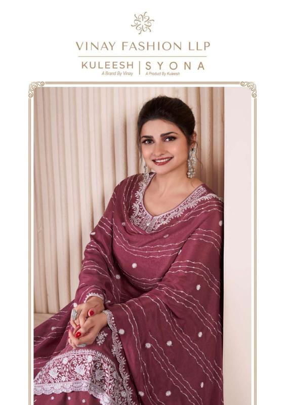 Vinay Kuleesh Syona 72511 to 72514 Catalog unstitched salwar kameez material online