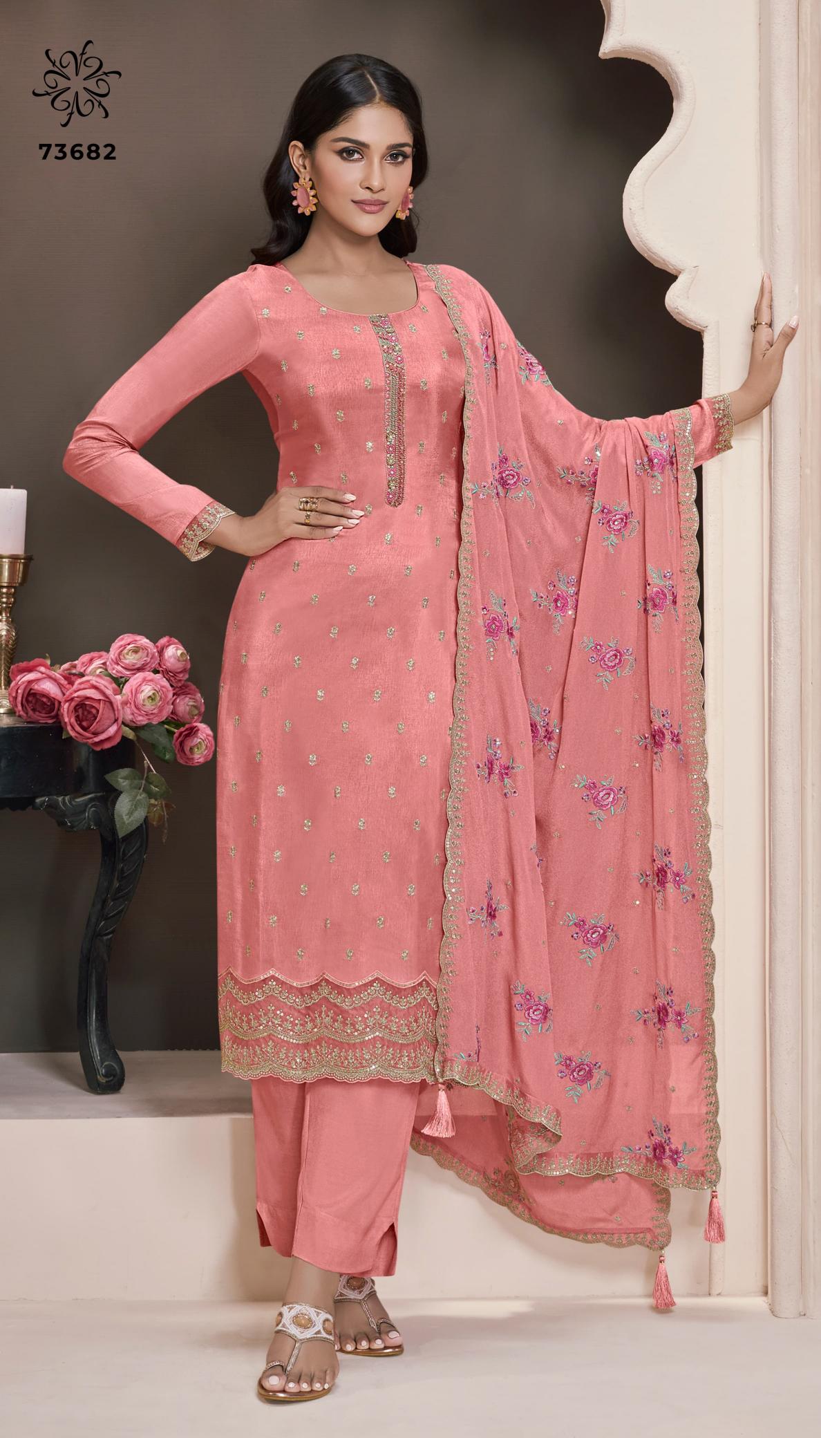 Vinay Kuleesh Zarkan Catalog Embroidered Salwar Kameez