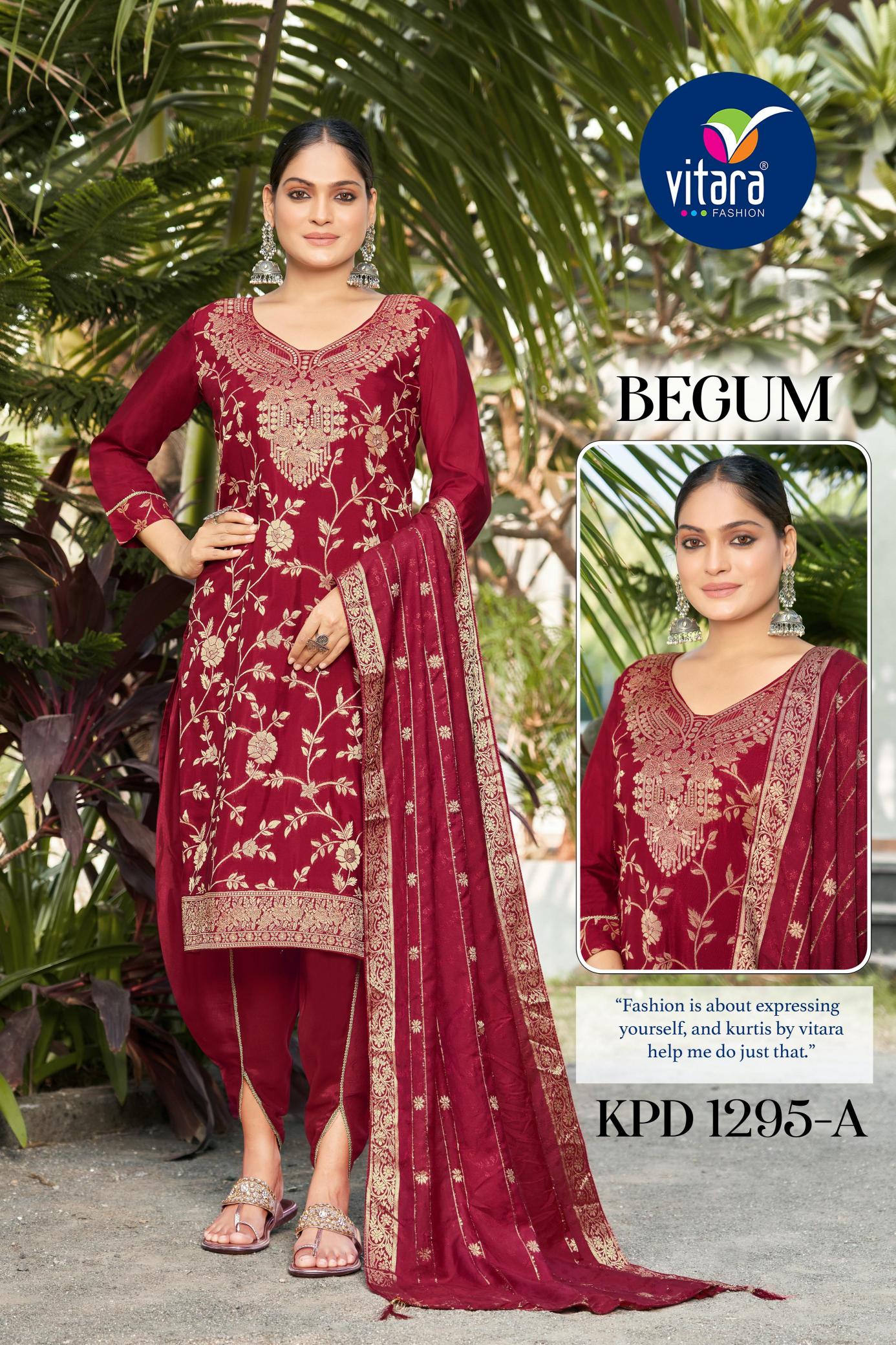 Vitara Begum Catalog pants and kurti set