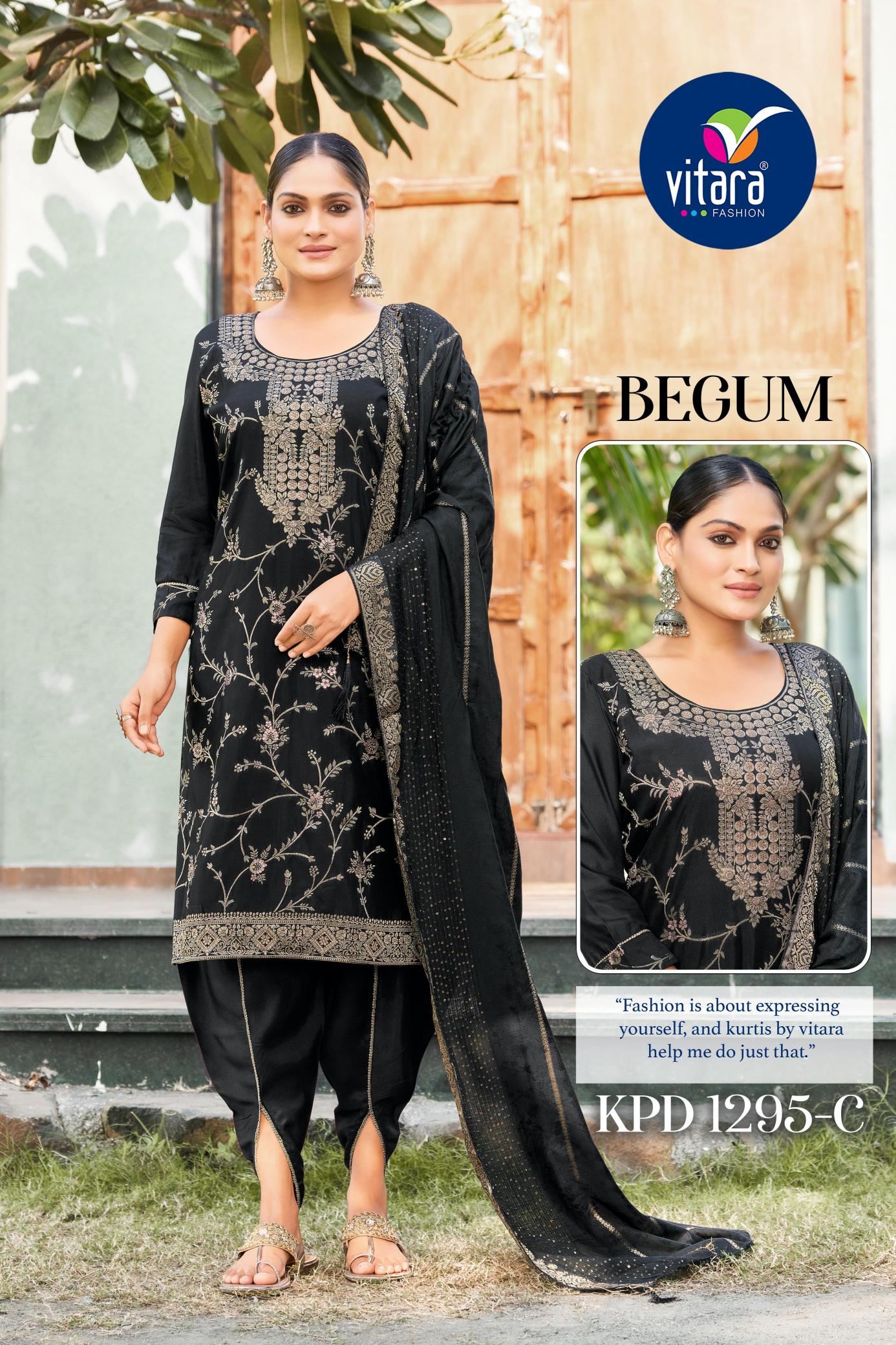 Vitara Begum Catalog pants and kurti set