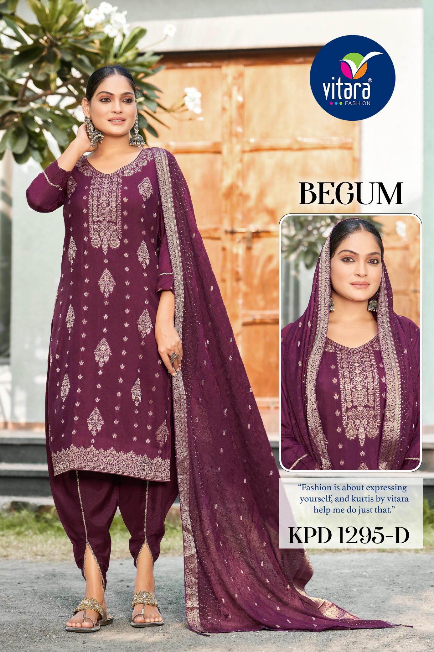 Vitara Begum Catalog pants and kurti set