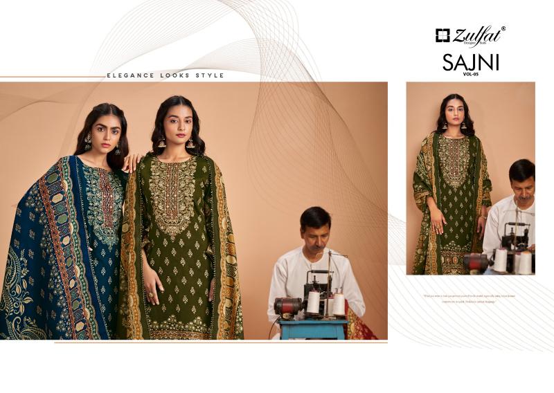 Zulfat Sajni Vol 5 Catalog wholesale cotton dress material on amazon