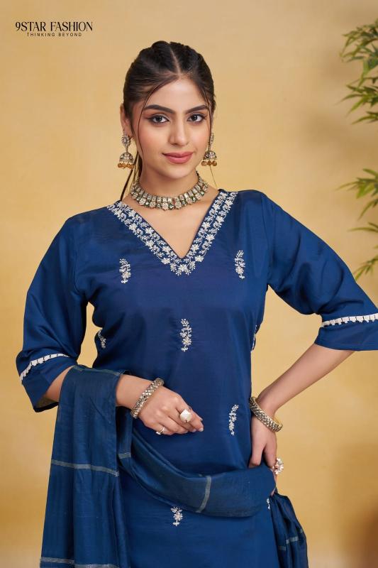 9star Fashion Ananta catalog Festive Wear Silk Kurti Bottom With Dupatta