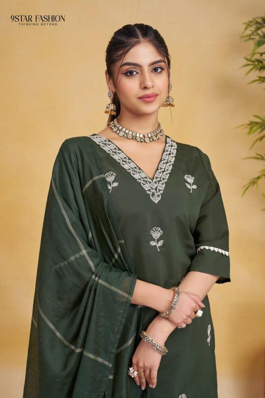 9star Fashion Ananta catalog Festive Wear Silk Kurti Bottom With Dupatta