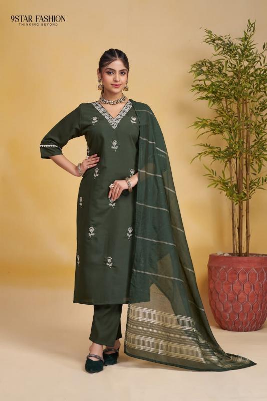 9star Fashion Ananta catalog Festive Wear Silk Kurti Bottom With Dupatta