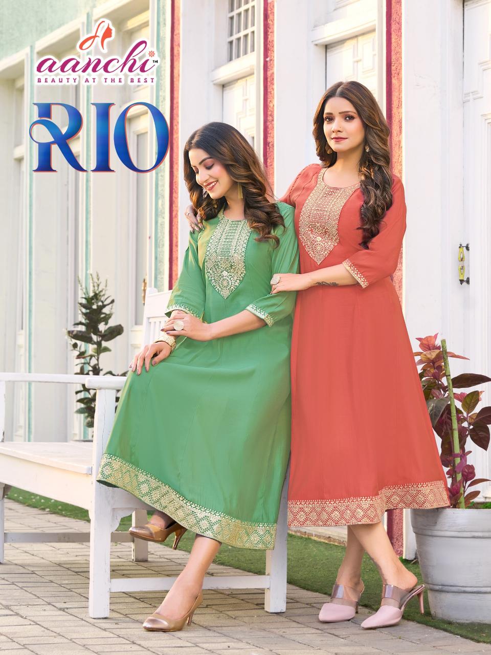 Aanchi Rio catalog best wholesale kurtis in india