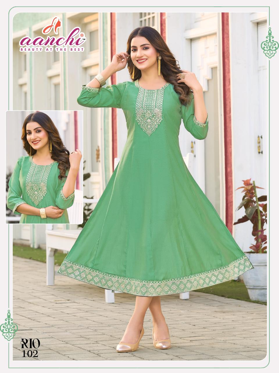 Aanchi Rio catalog best wholesale kurtis in india