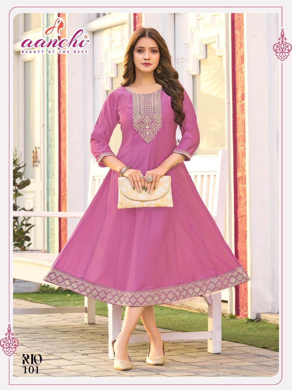 Aanchi Rio catalog best wholesale kurtis in india