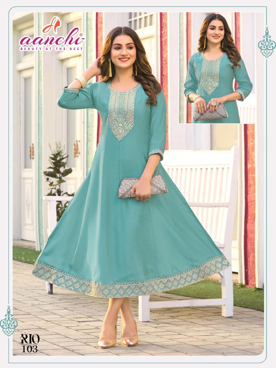 Aanchi Rio catalog best wholesale kurtis in india