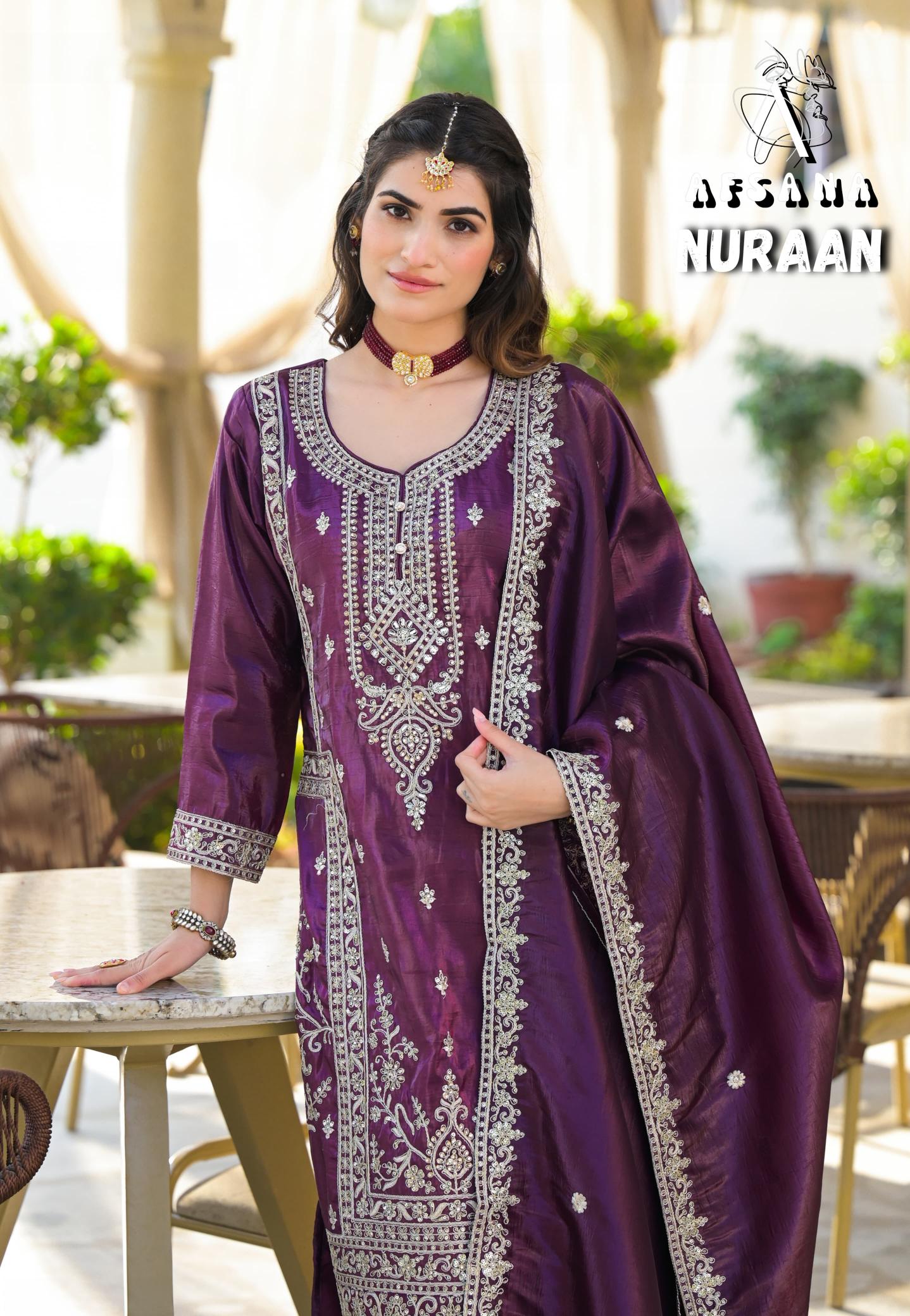 Afsana Nuraan catalog buy pakistani designer suits in india