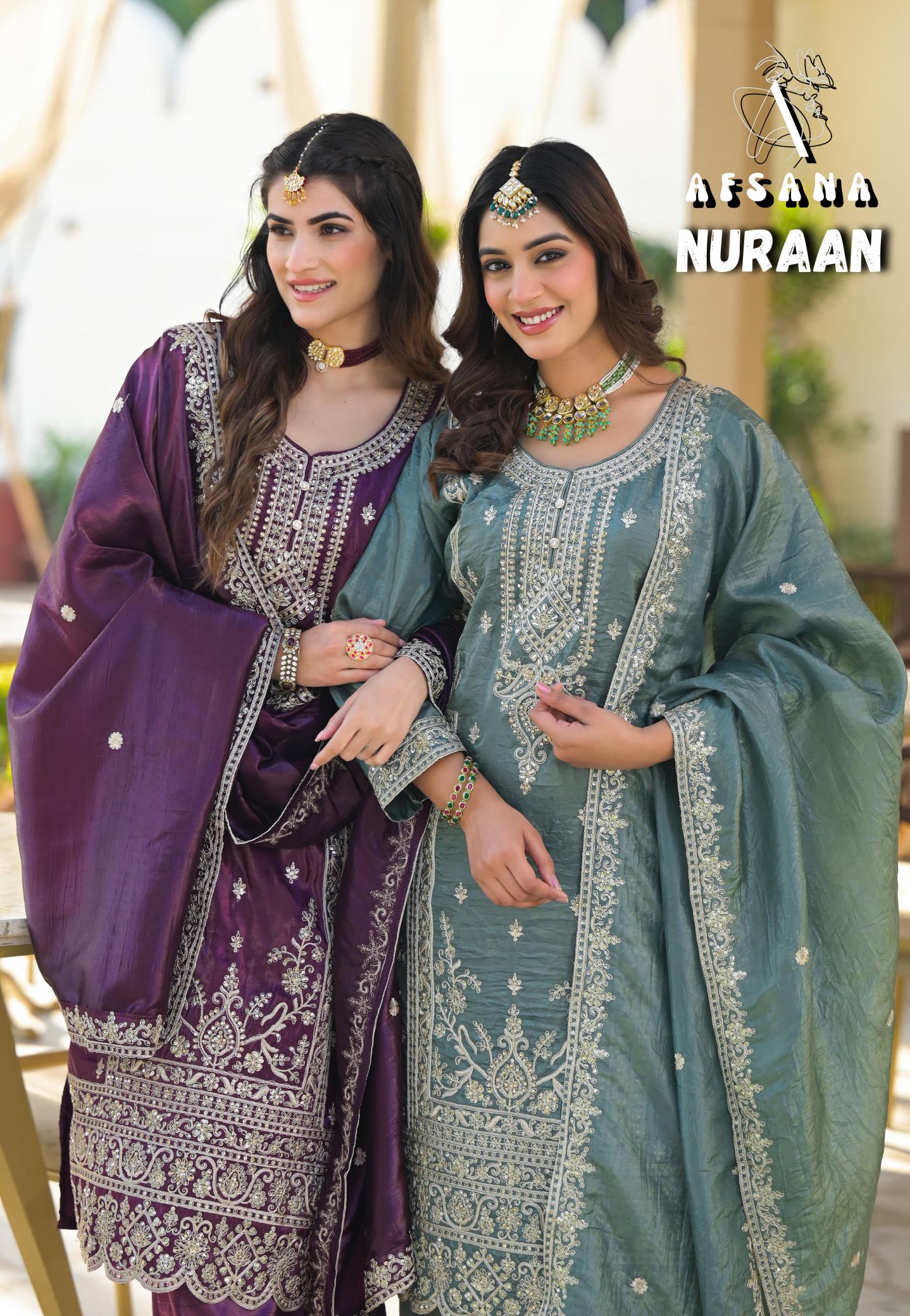 Afsana Nuraan catalog buy pakistani designer suits in india