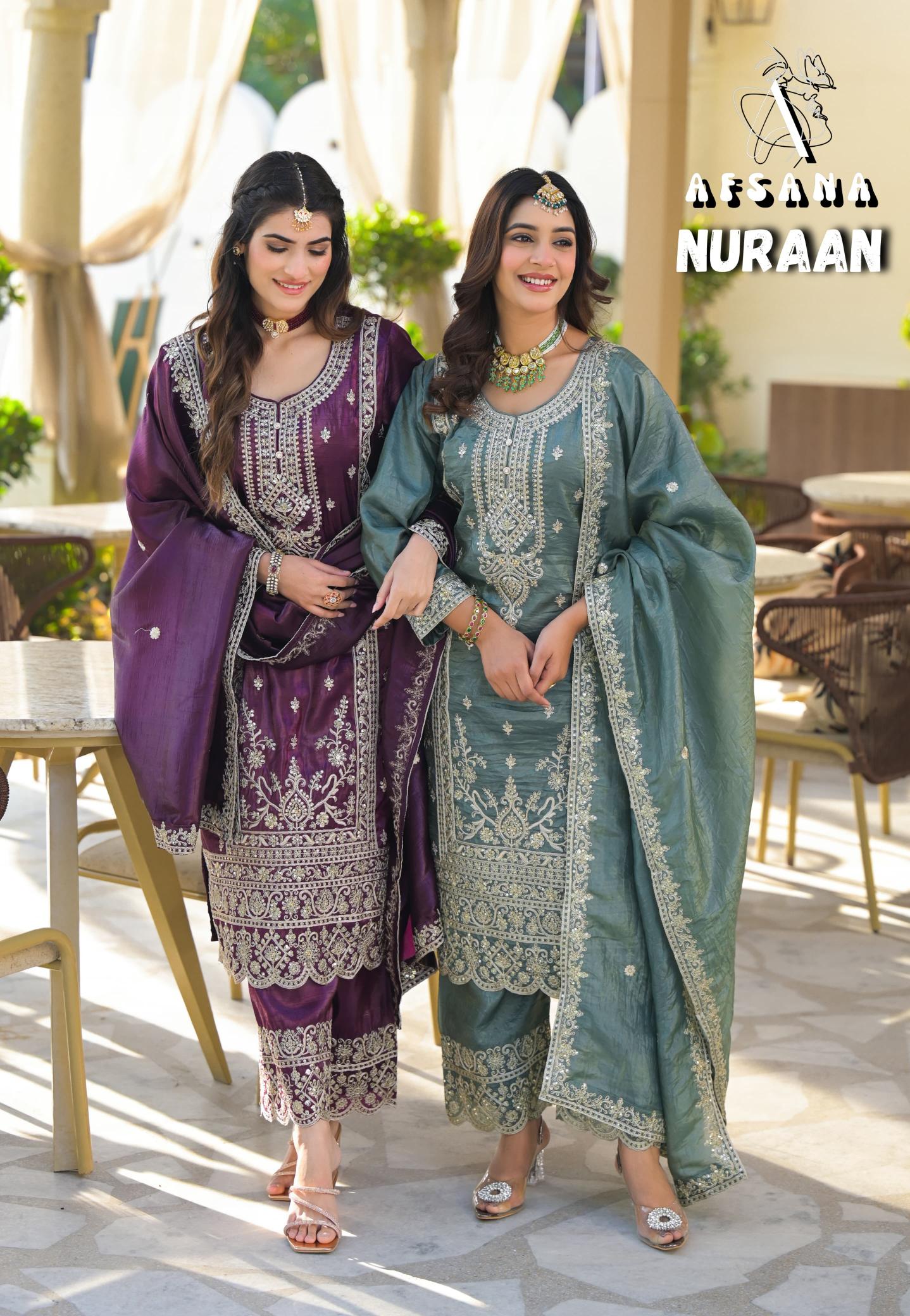 Afsana Nuraan catalog buy pakistani designer suits in india