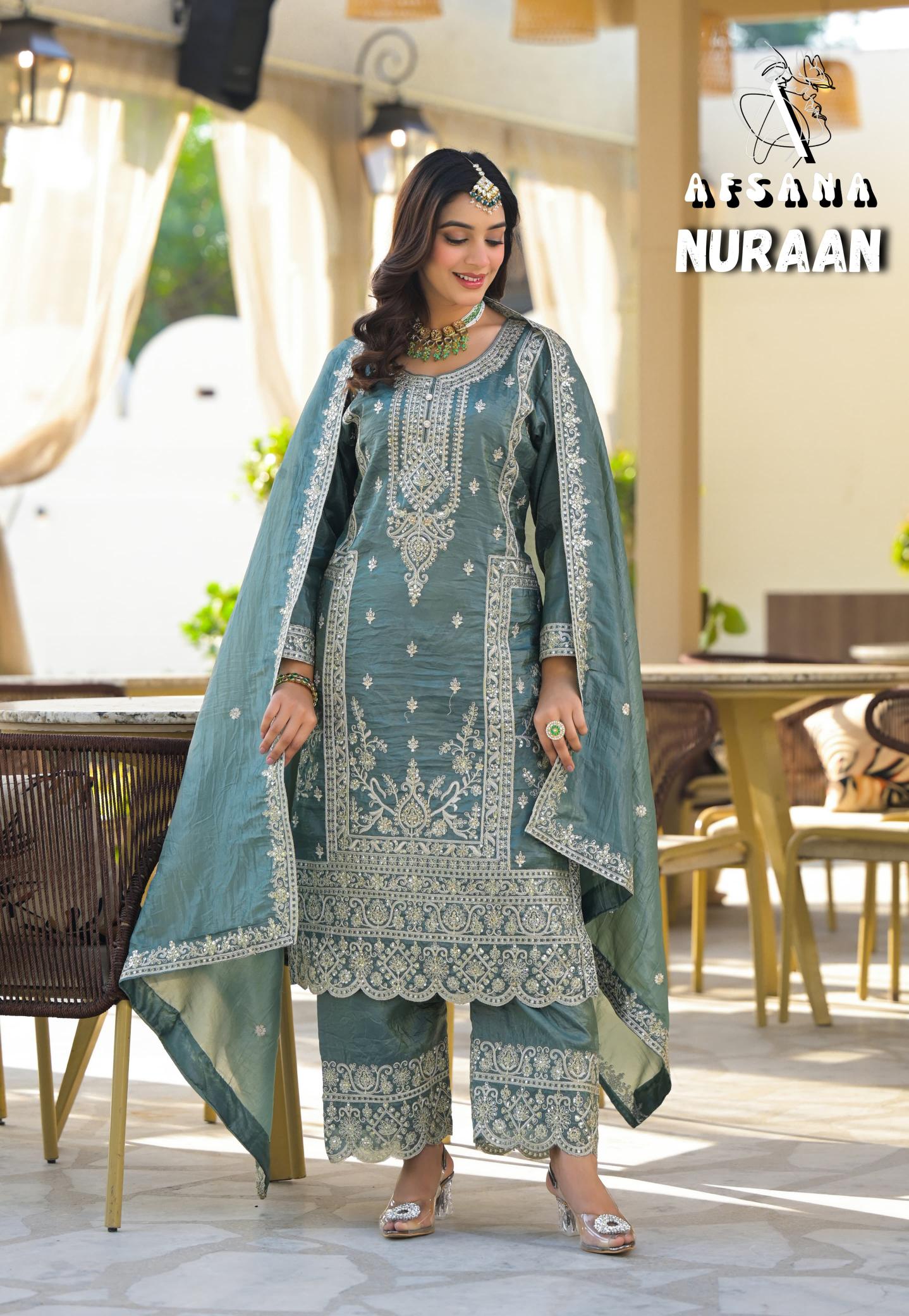 Afsana Nuraan catalog buy pakistani designer suits in india