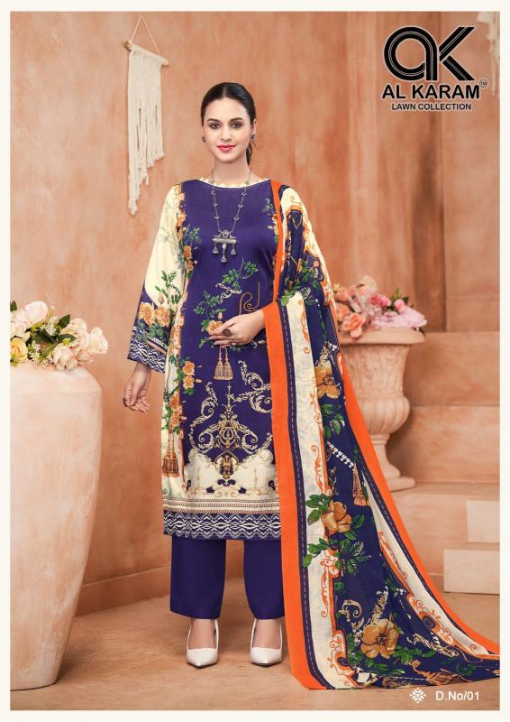 Alkaram Kasida Vol-01 - Karachi Dress Material  - Wholesale Catalog