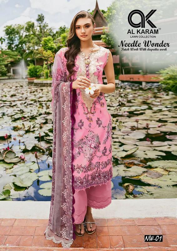 Alkaram Needle Wonder Vol-01 - Karachi Dress Material  - Wholesale Catalog