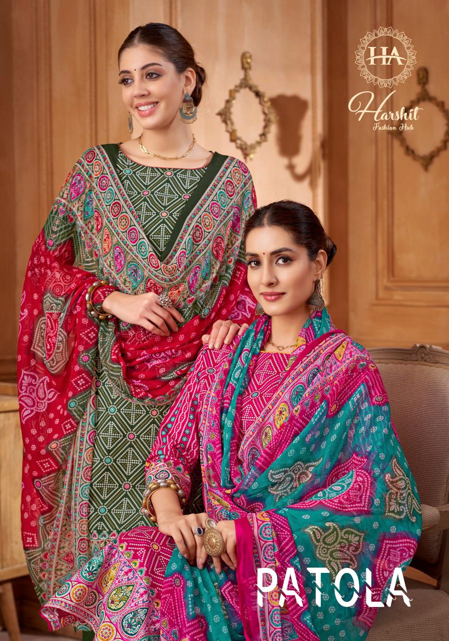 Alok Harshit Patola catalog wholesale dress materials dealers