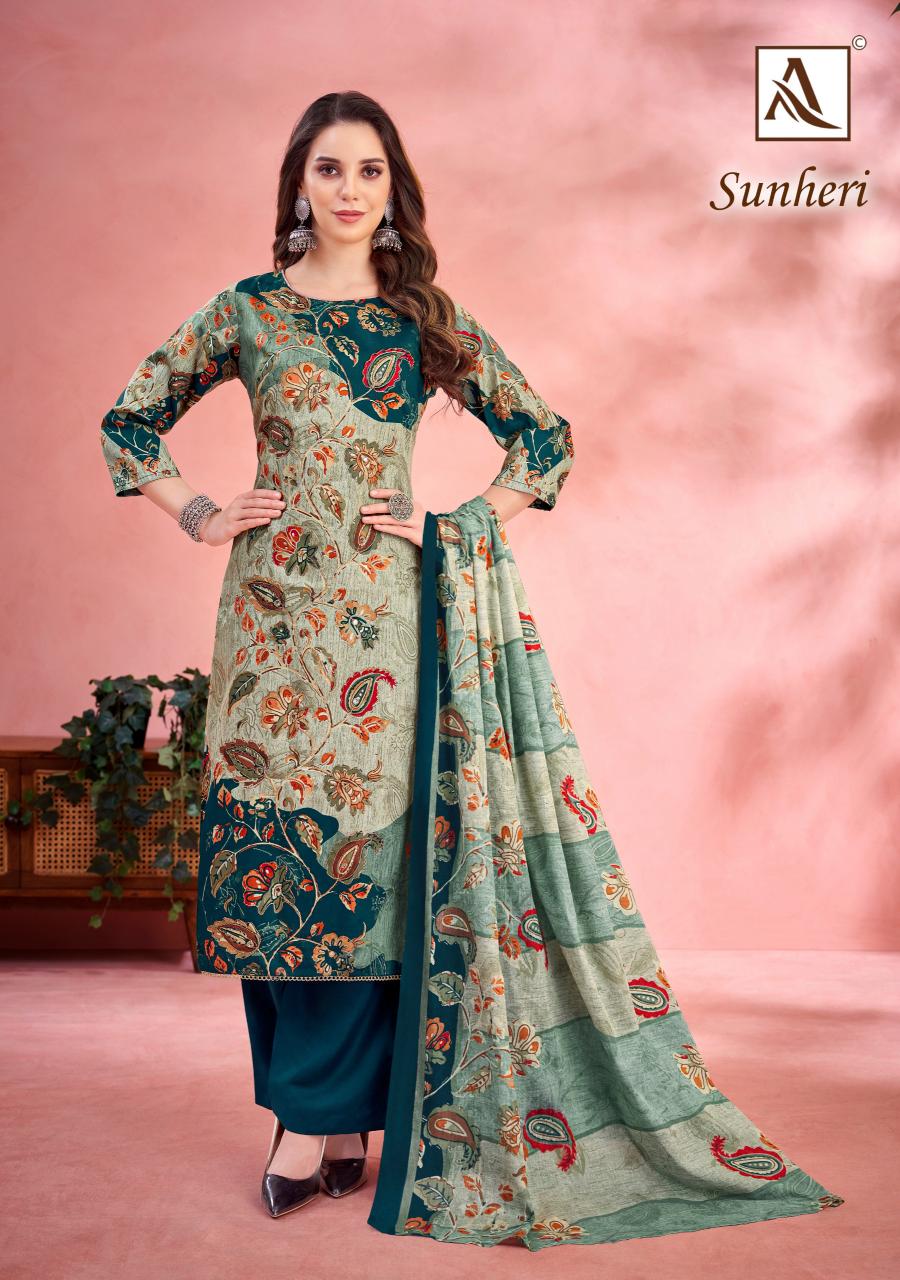 Alok Sunheri catalog bulk dress materials wholesale