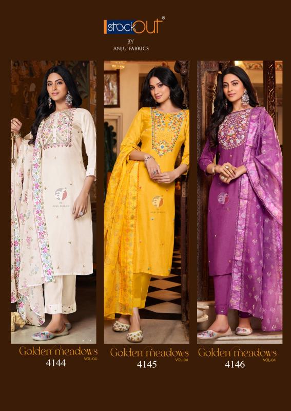 Anju Fabrics Golden Meadows vol 4 Catalog daily wear kurtis online india