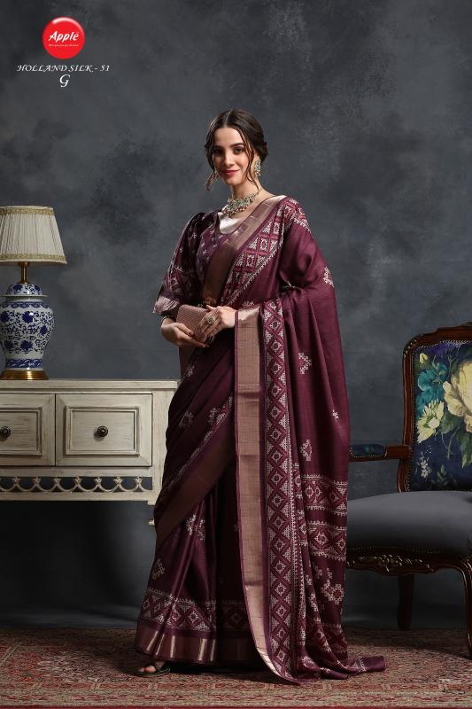 Apple Holland 51 catalog indian silk sarees online india