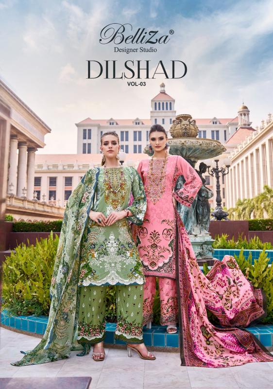 Belliza Dilshad Vol 3 Catalog wholesale dress material dealers in surat