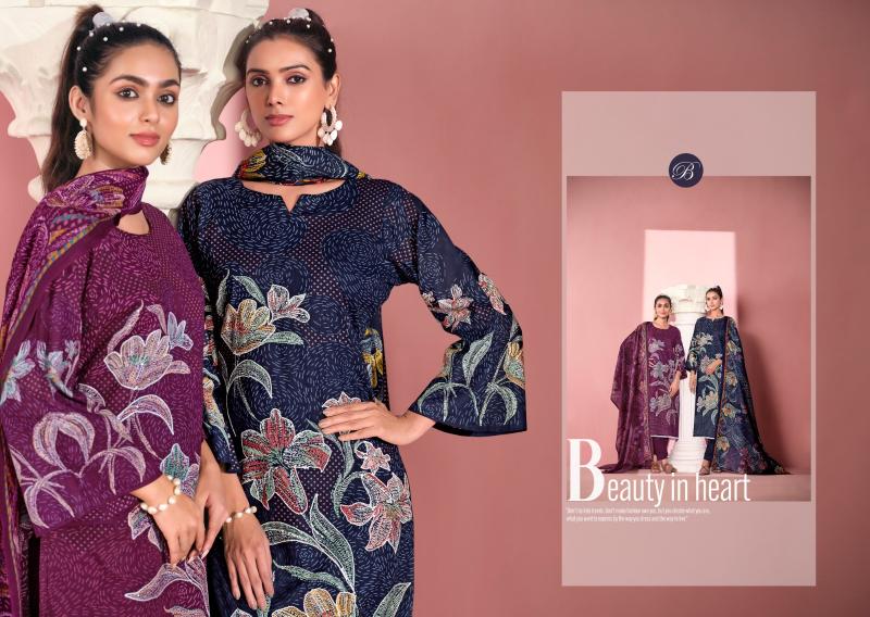 Belliza Safeena catalog soft cotton dress materials wholesale