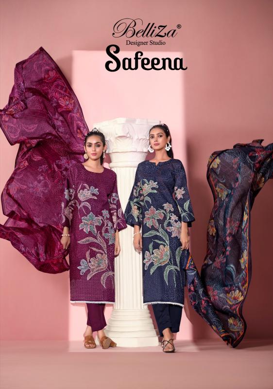 Belliza Safeena catalog soft cotton dress materials wholesale