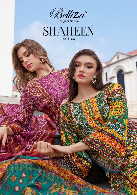 BelliZa Shaheen Vol 4 Catalog delhi dress materials wholesale