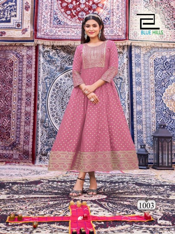 Blue Hills Butterfly vol 2 catalog buy ankle length anarkali kurtis online india