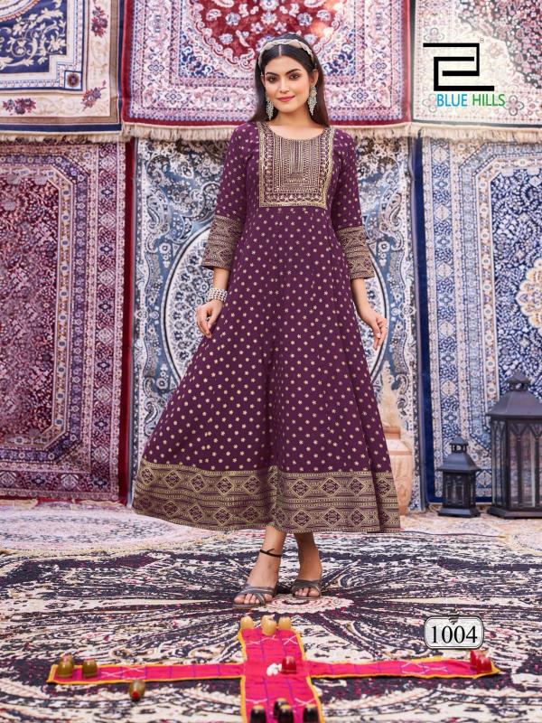 Blue Hills Butterfly vol 2 catalog buy ankle length anarkali kurtis online india