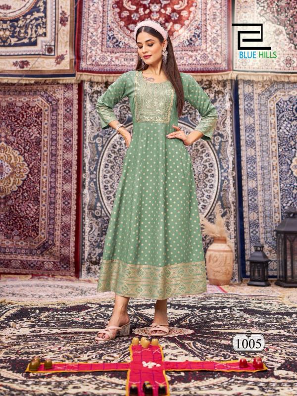 Blue Hills Butterfly vol 2 catalog buy ankle length anarkali kurtis online india