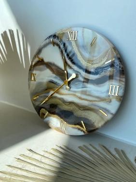 Choco Resin Art Wall Clock