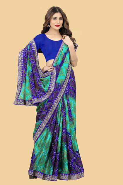 Dazira Mayurika 1 catalog red bandhani saree online india