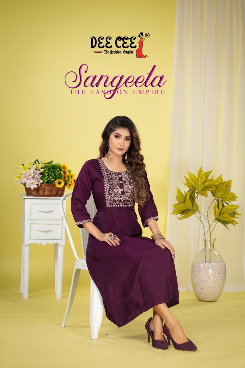 Deecee Sangeeta Catalog yellow kurti online india