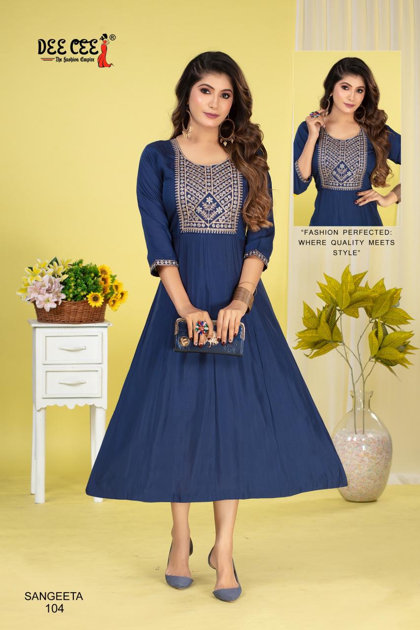 Deecee Sangeeta Catalog yellow kurti online india