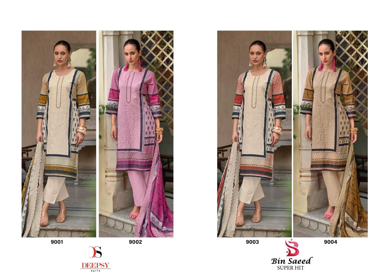 Deepsy Bin Saeed Super Hit Catalog pakistani cotton suits in dubai