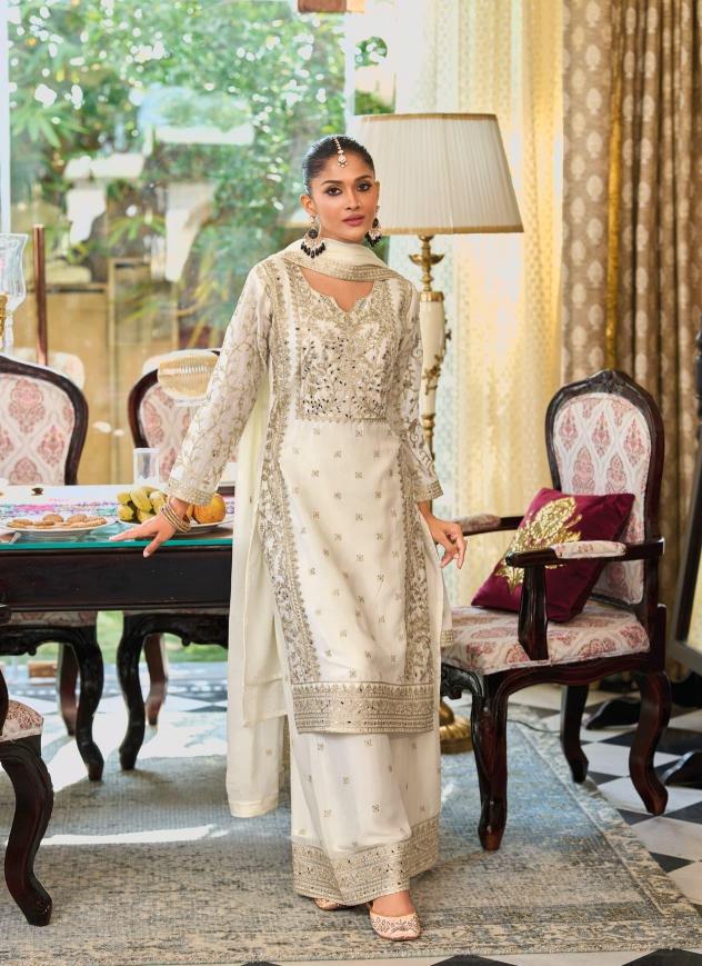 Eba Bliss Catalog Chinon With Embroidered wholesale salwar kameez