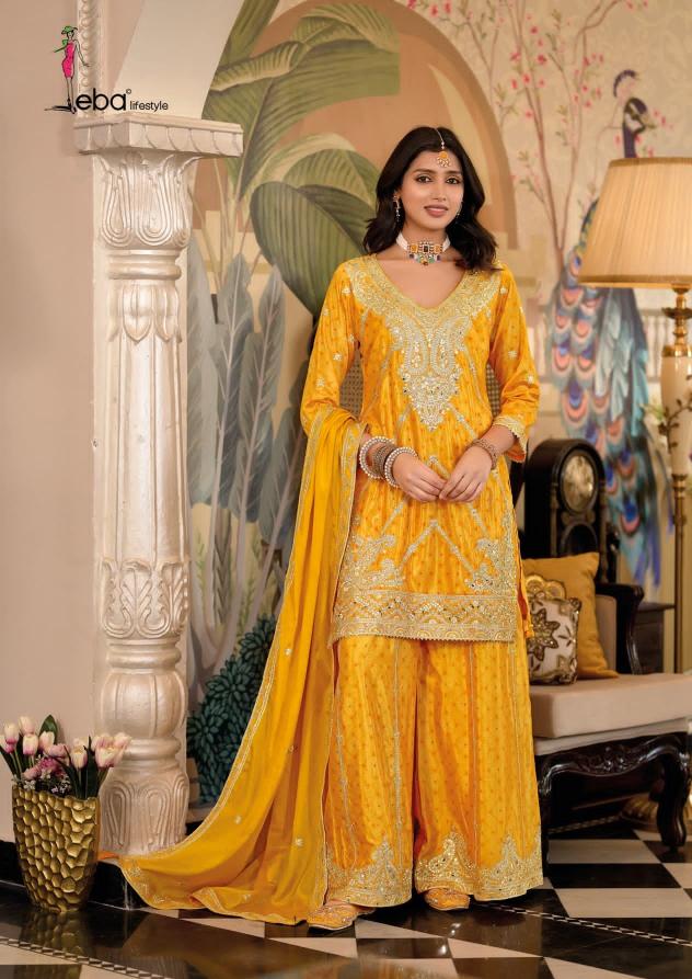 Eba sangam catalog pakistani suits designs with palazzos