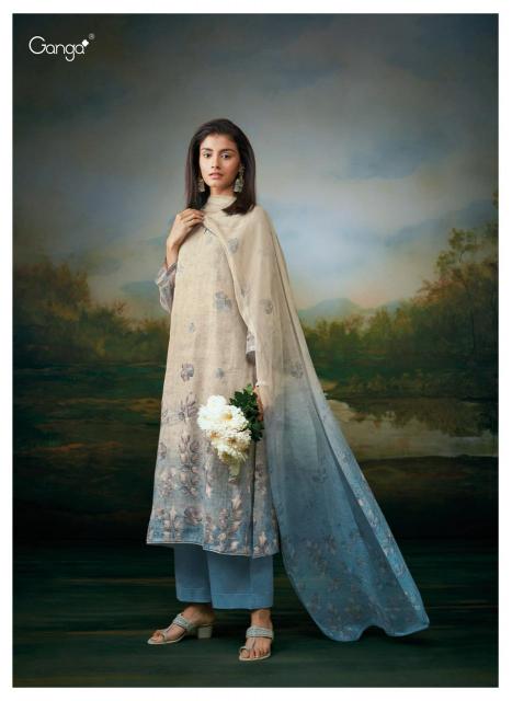 Ganga Aanvi Catalog unstitched salwar kameez wholesalers uk