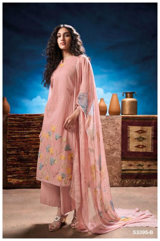 Ganga Quinlyn 3395 Catalog wholesale unstitched salwar kameez suppliers