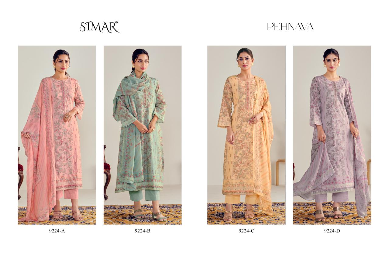 Glossy Simar Pehnava 9224 Catalog unstitched heavy salwar kameez in jaipur wholesale