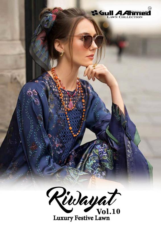 Gull AAhmed Riwayat Vol-10 - Karachi Dress Material  - Wholesale Catalog