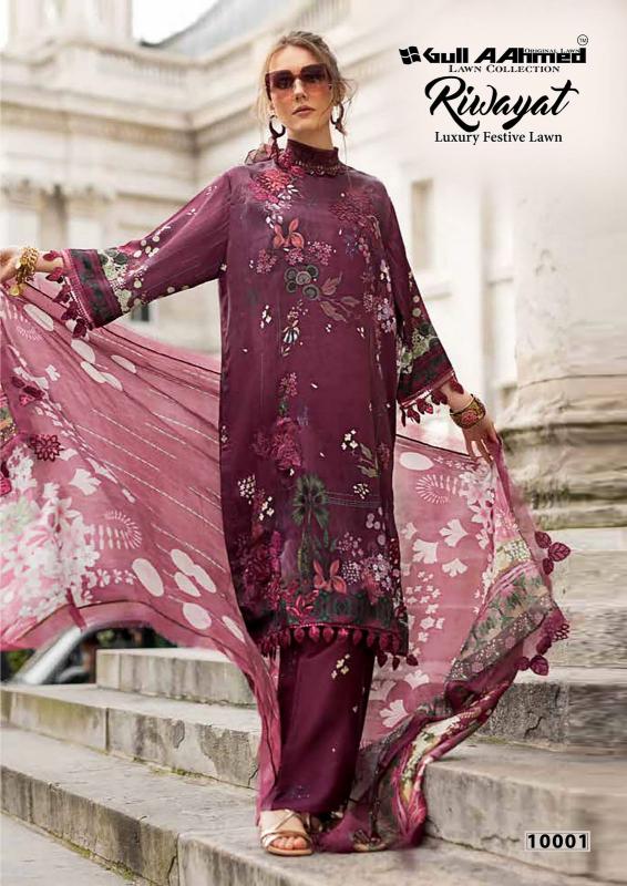 Gull AAhmed Riwayat Vol-10 - Karachi Dress Material  - Wholesale Catalog