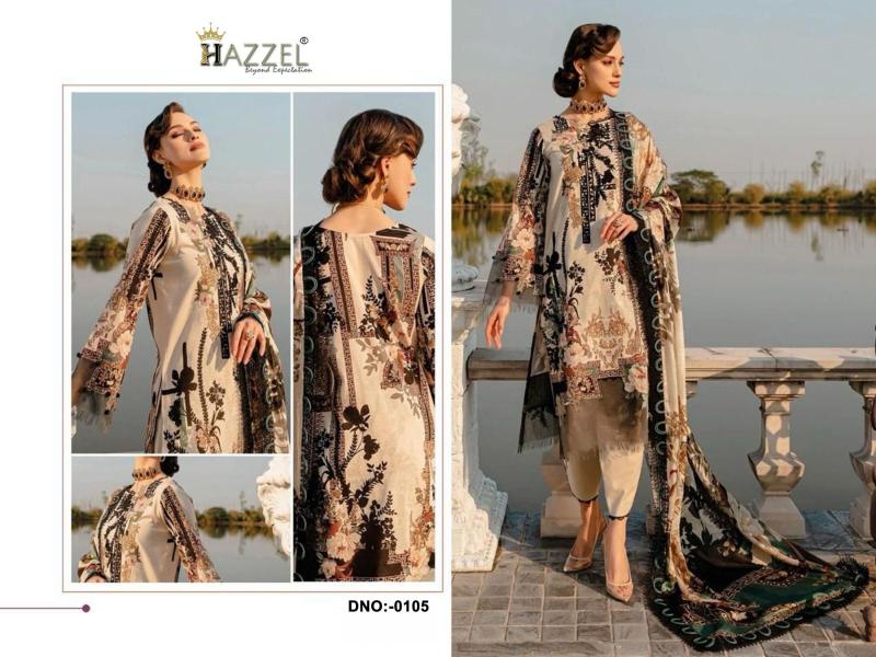 Hazzel Eid Collection Blockbuster vol 1 catalog Chiffon Duppatta buy pakistani lawn suits online uk