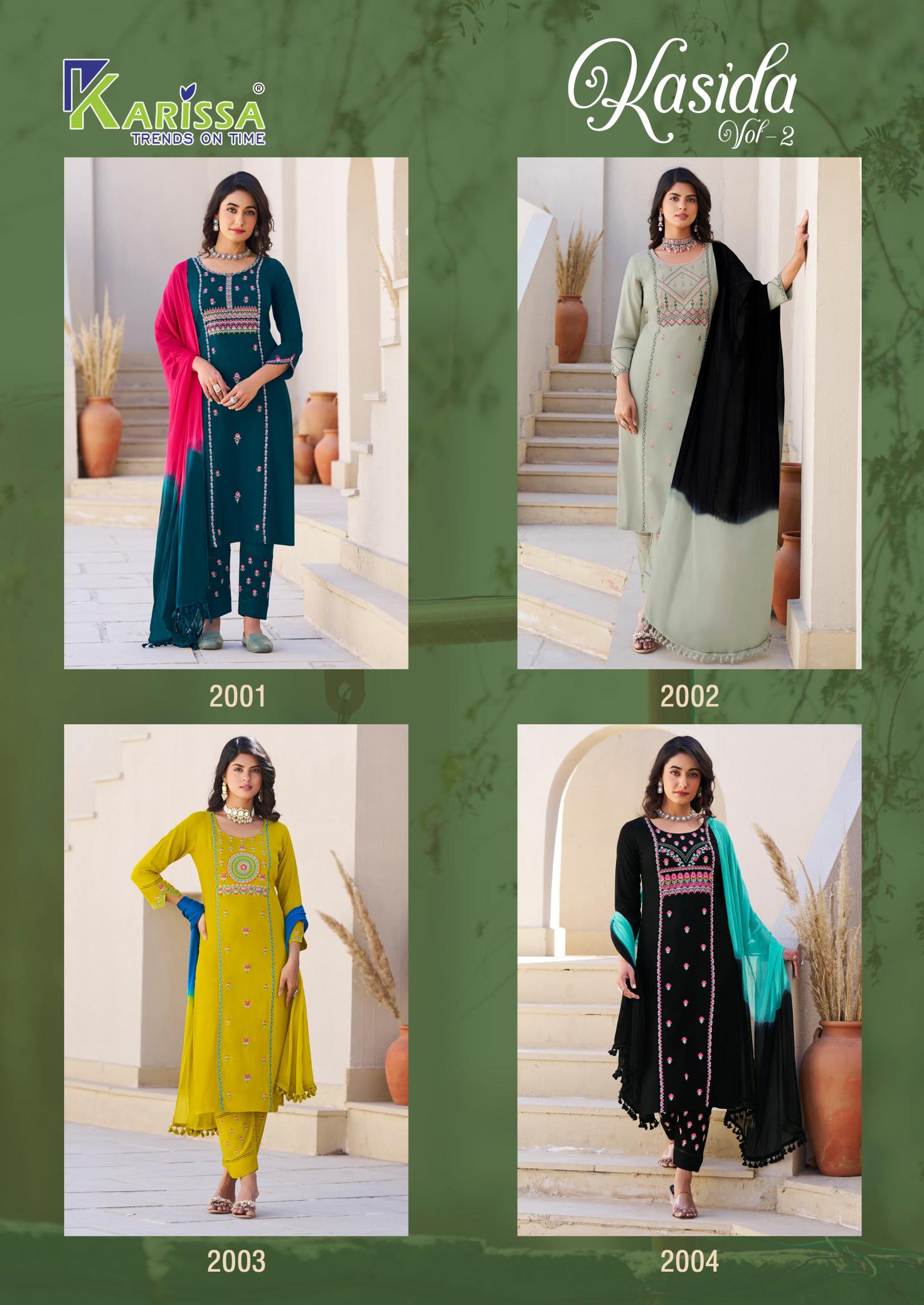 Karissa Kasida vol 2 Catalog palazzo kurti set online india