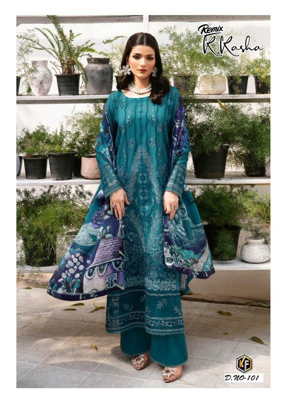 KevalFab K.Kasha Remix Vol-01 - Karachi Dress Material  - Wholesale Catalog