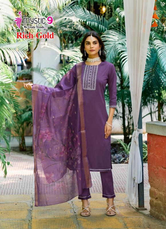 Mystic 9 Rich Gold Vol 4 catalog ethnic kurtis online india