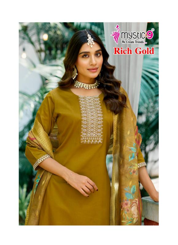 Mystic 9 Rich Gold Vol 4 catalog ethnic kurtis online india