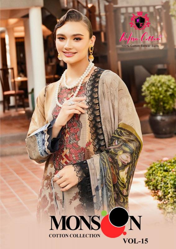 Nafisa Monsoon Vol-15 - Karachi Dress Material  - Wholesale Catalog